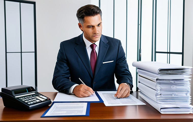 Determining Inherited Assets**
"A lawyer in a professional office setting, examining documents related to property and investments, fully clothed, appropriate attire, safe for work, demonstrating due diligence in identifying inherited assets. Modern office background, perfect anatomy, natural proportions, legal professional, family-friendly, modest."
**