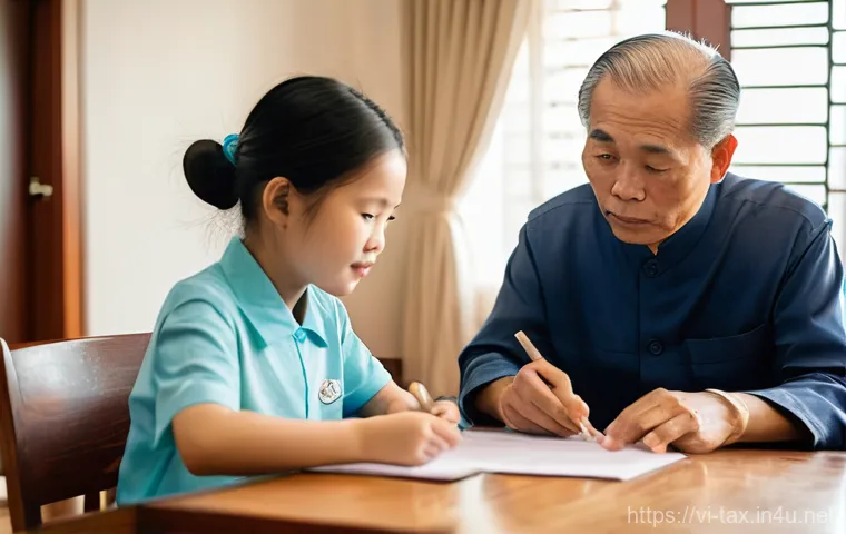 증여재산 공제 혜택 - **Prompt 1: Family Property Gifting & Documentation**
    "A heartwarming and respectful scene insid...
